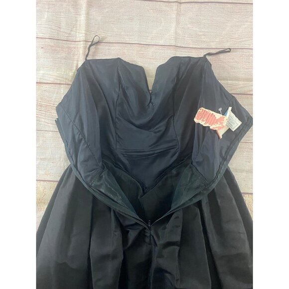 Vintage Jessica McClintock Gunne Sax Black Embellished Cocktail Dress - 7/8 - Picture 12 of 12